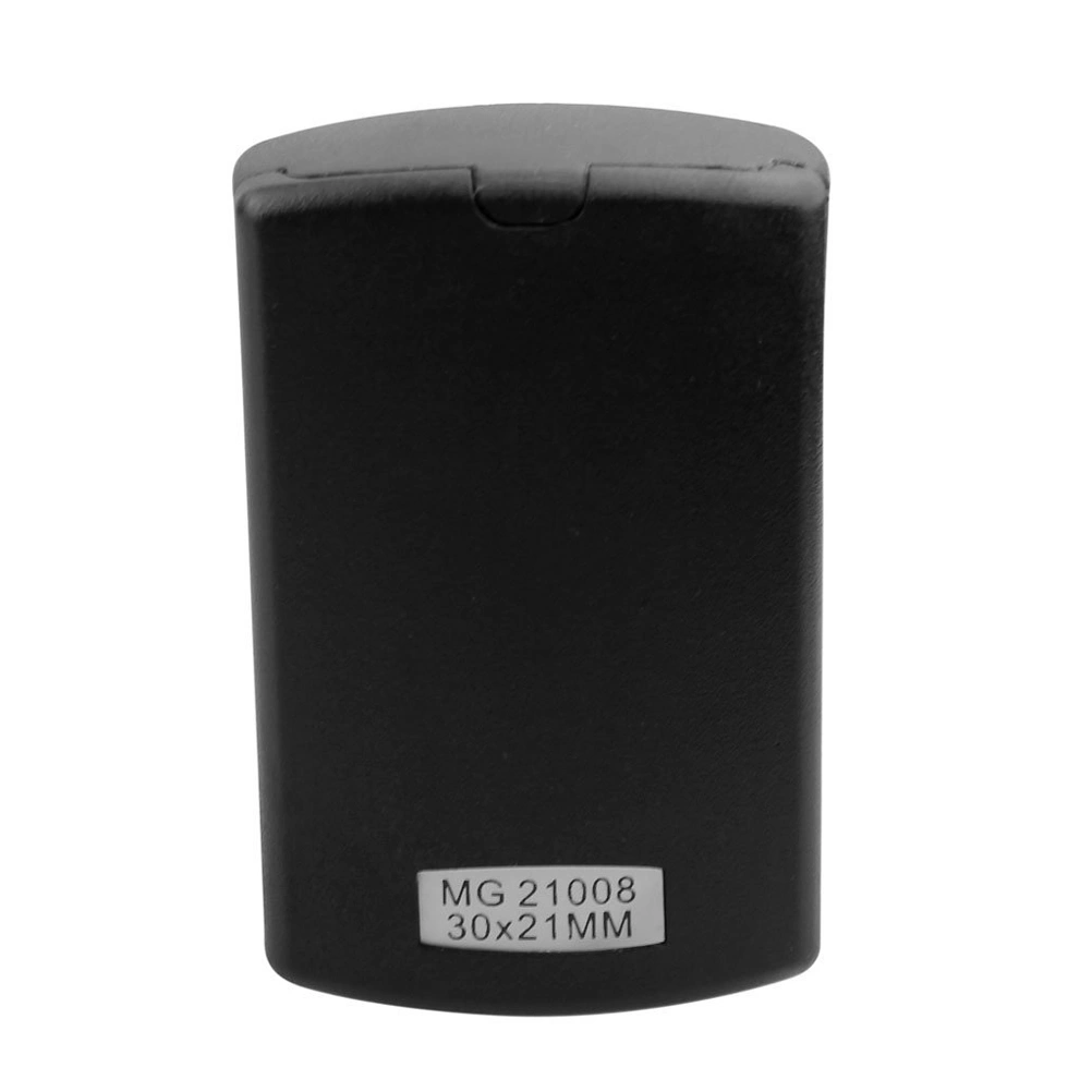 Portable 30X21mm Foldable LED Lighted Pull-type Jewelry Magnifier Magnifying Glass Eye Loupe Lens (Black)