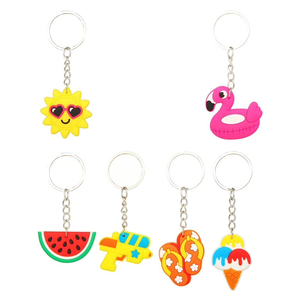 24pcs Hawaii Style Key Chain Ornaments Bag Hanging Decoration Beach Party Favors