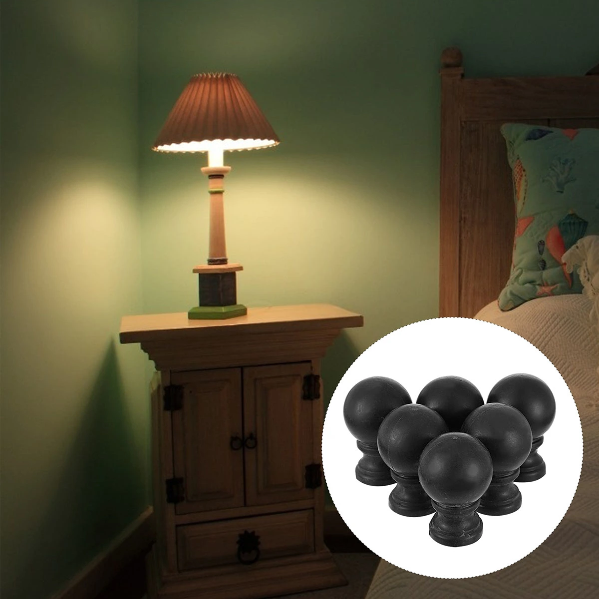 10pcs Desktop Lamp Finials Table Lamp Shade Home Floor Lamp Decorative Knob