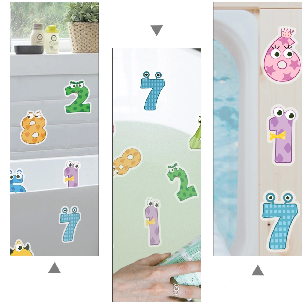 10pcs Adorable Non-skid Cartoon Sticker Bathtub Shower Sticker Bathroom Decor