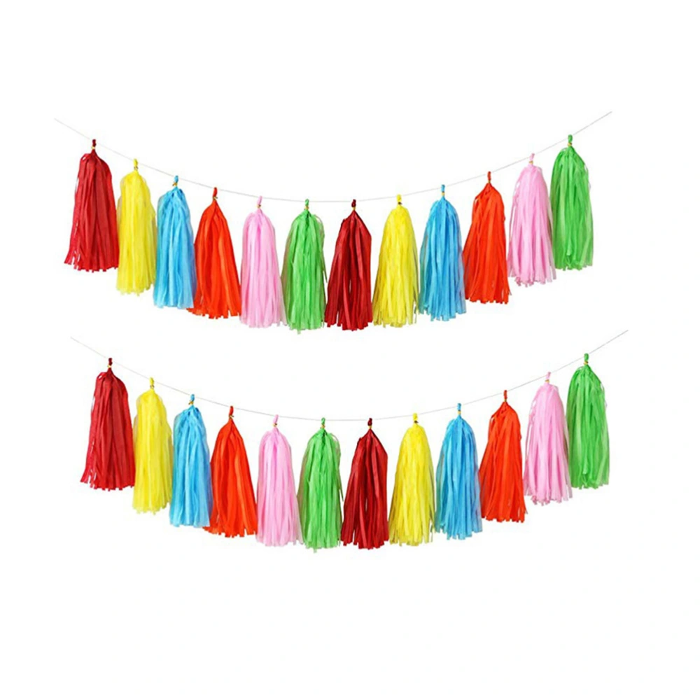 DIY Colorful Copy Paper Tassels for Wedding Birthday Party Wave Ball Decoration Paper Tassel Flowers