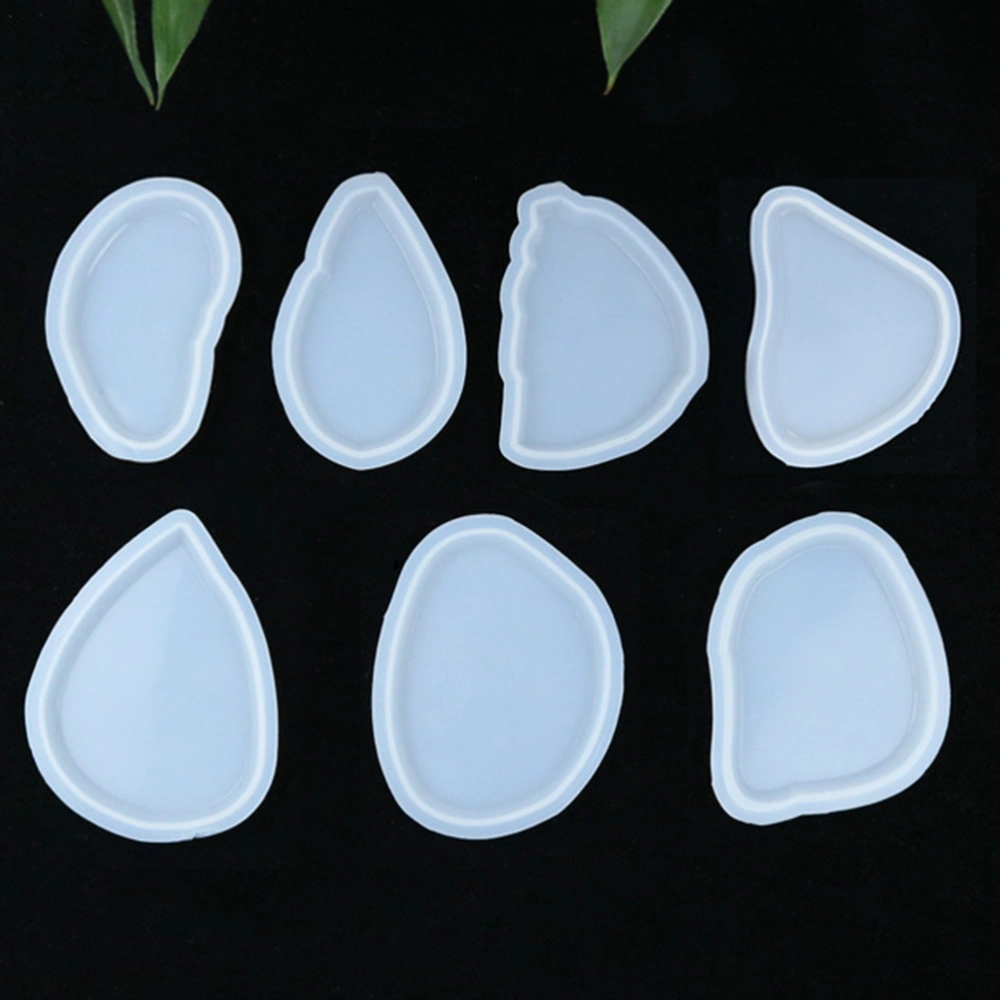 7PCS/Set DIY Pendant Silicone Mold Hand-made Mold DIY Decoration Mold for Home Studio Use (White)