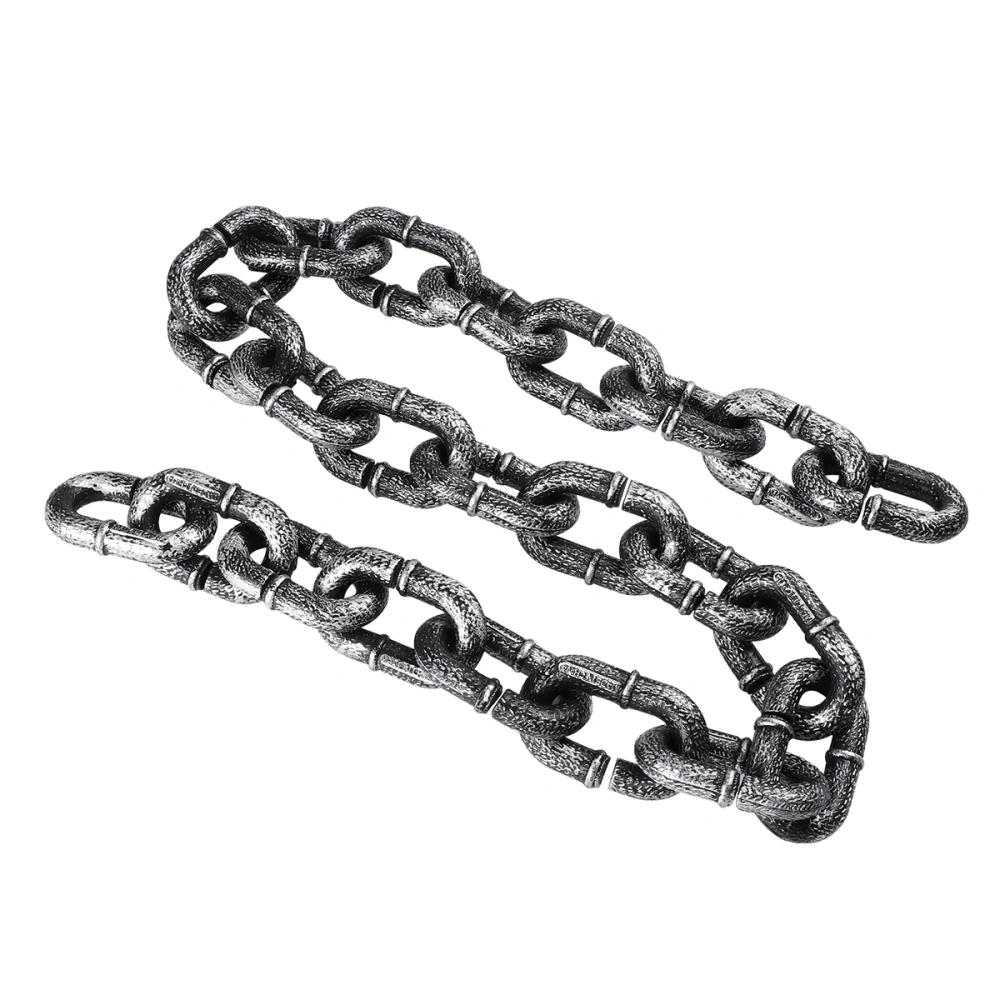 NUOBESTY 1M Halloween Simulation Chain Party Layout Decor Plastic Barrier Chain Performance Stage Props Costume Accessory