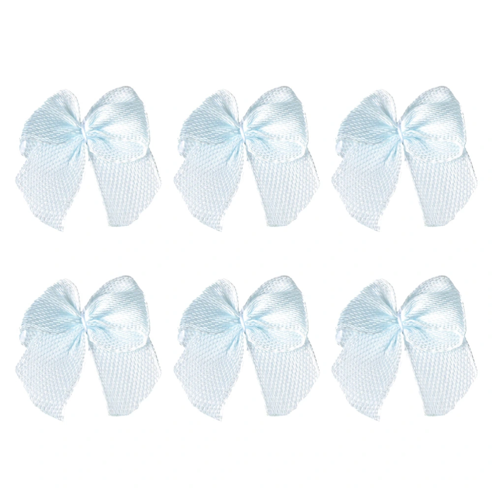 200pcs Ribbon Bowknot Clothing Accessories DIY Bowknot Headdress DIY Headdress Crafts Accessories (Blue 2.2x2cm)