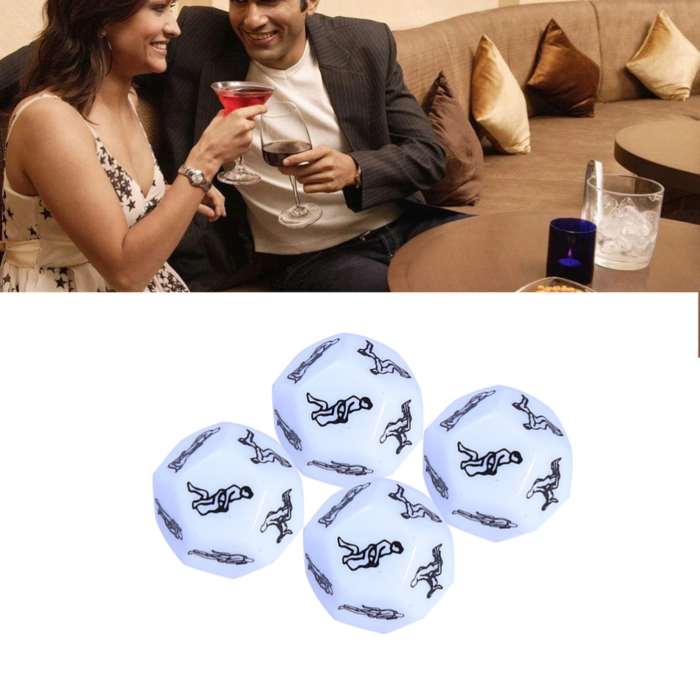 3pcs Playing Spice Sex Game Toy Dices Foreplay Dices Novelty Gift for Adults Couples Lovers (2pcs 18mm Red Letter Dices + 1pc White Dice)