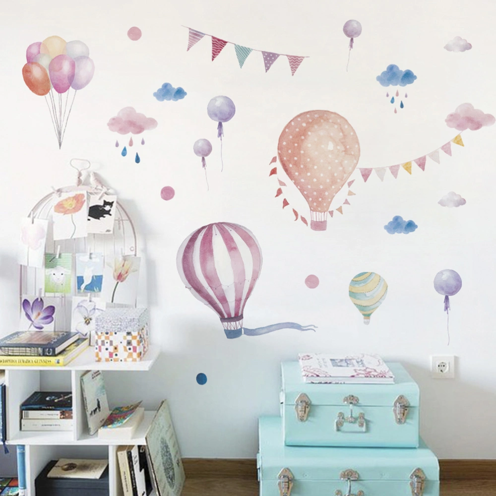 PVC Removable Hot Air Ballons Wall Sticker Wall Decals Nursery Kids Room Decal