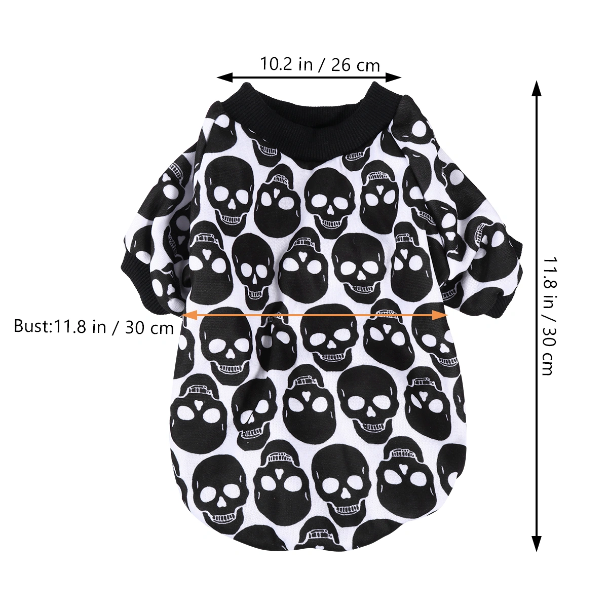 Fashion Halloween Warm Clothes Costume Unique Skeleton Hoodie for Puppy Dog