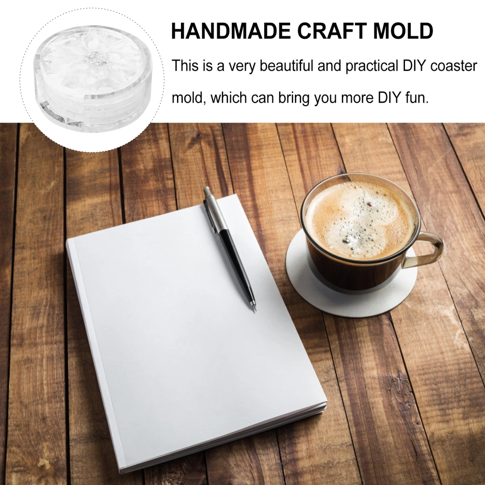 1 set of Coaster Making Mold DIY Cup Mat Silicone Mold Funny DIY Craft Tool