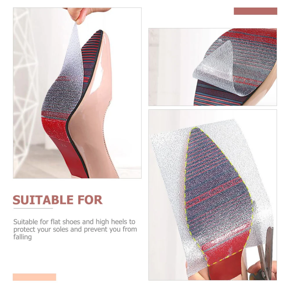 High-heels Non-Skid Pads Shoes Sole Mute Stickers PVC Adhesive Shoes Pads