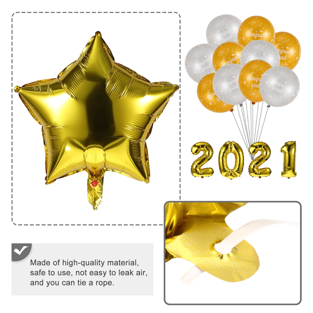 29 Pcs 1 Set Stylish Balloon Set Decorative Exquisite Graduation Party Decors