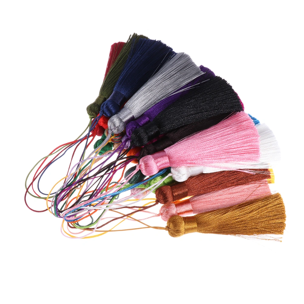 25pcs Ice Silk Tassels Hand-woven Chinese Tassels Colorful Creative for DIY Crafts Making