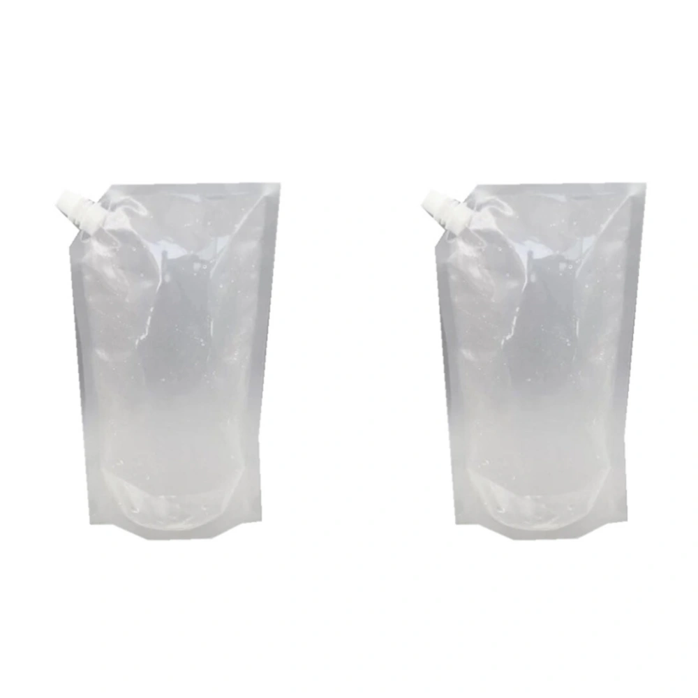 10pcs Transparent Drinks Flasks Liquor Pouch Reusable Beverages Drinking Flasks with 1 Funnel