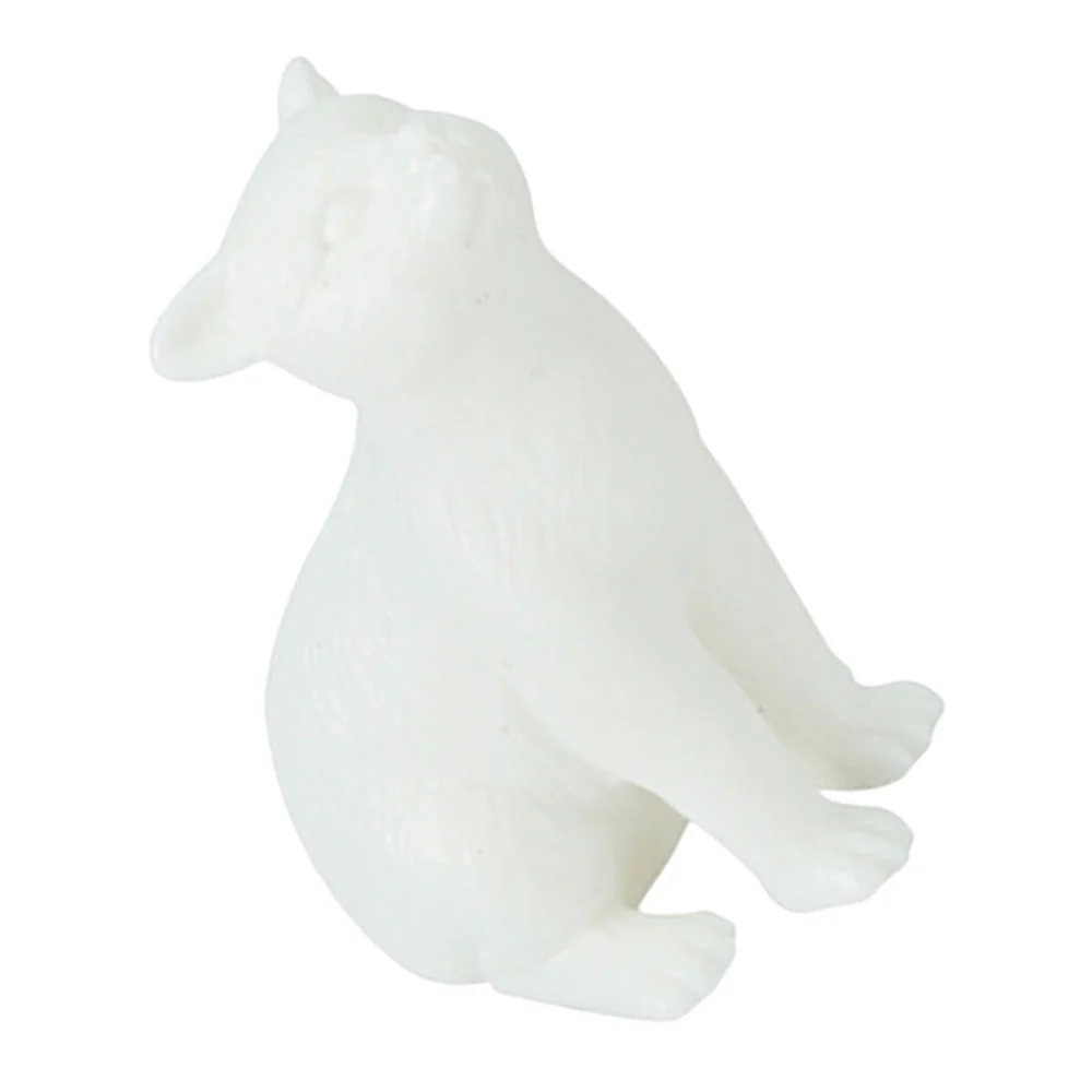 1Pc Cat Adornment Desktop Decoration Tabletop Cat Statue Table Decor (White)