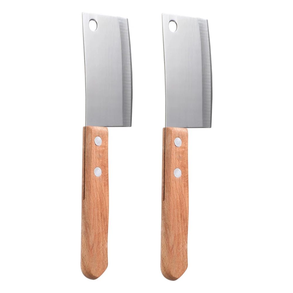 2pcs Kitchen Chef Knives Steel Core Cutter Bread Cheese Cutting