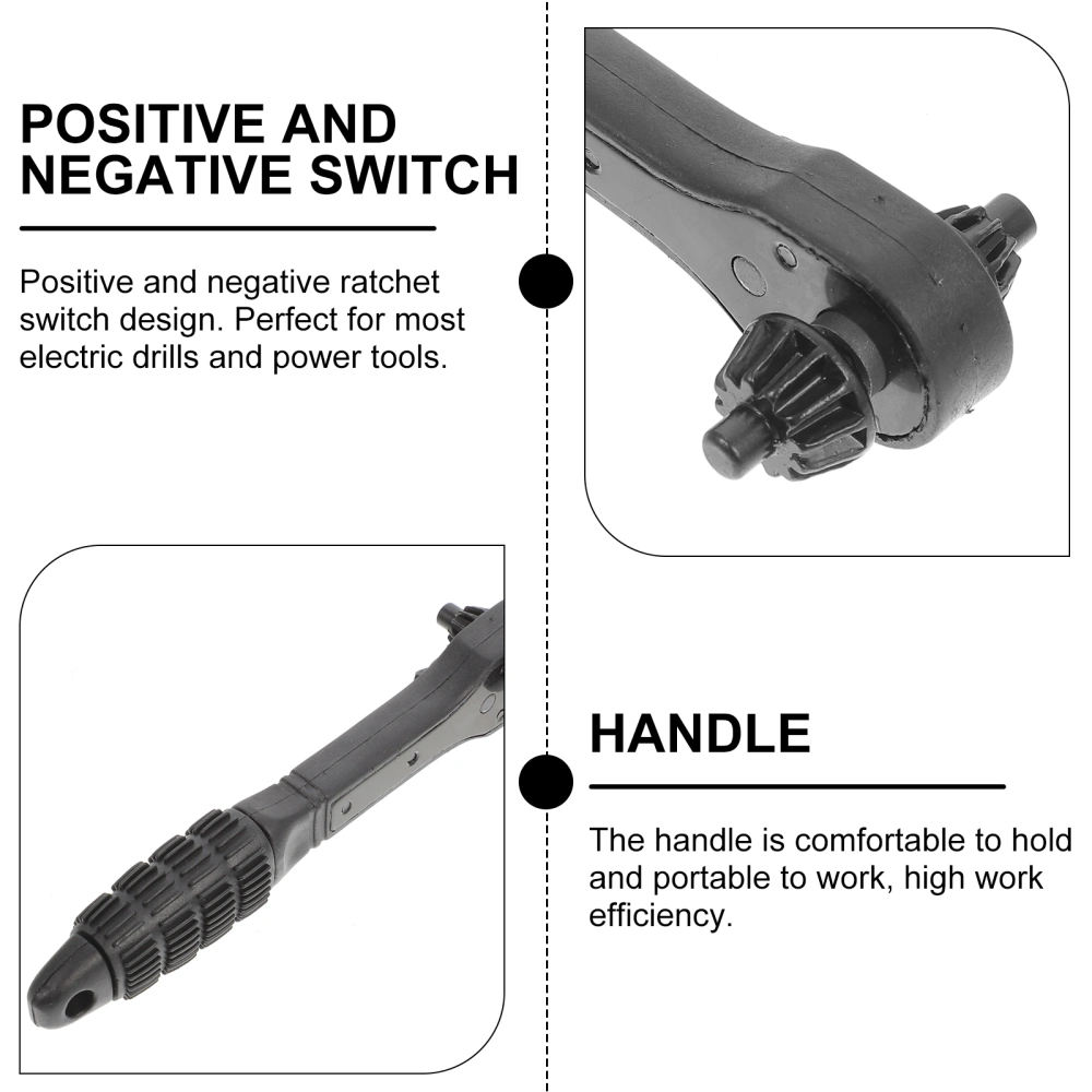 Professional 2 In 1 Drill Chuck Ratchet Spanner Portable Drill Chuck Key Wrench