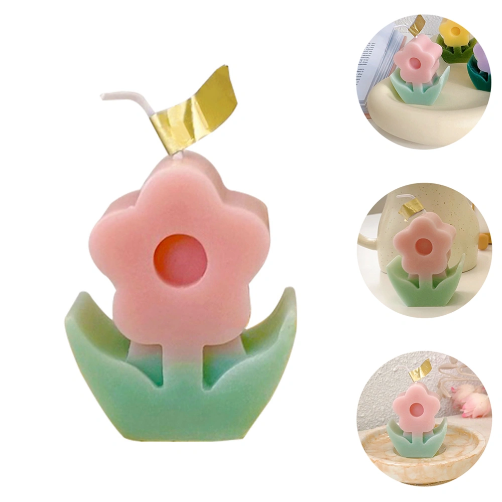 1 Pc Flower Scented Candle Birthday Gift Candle Desktop Scented Ornaments