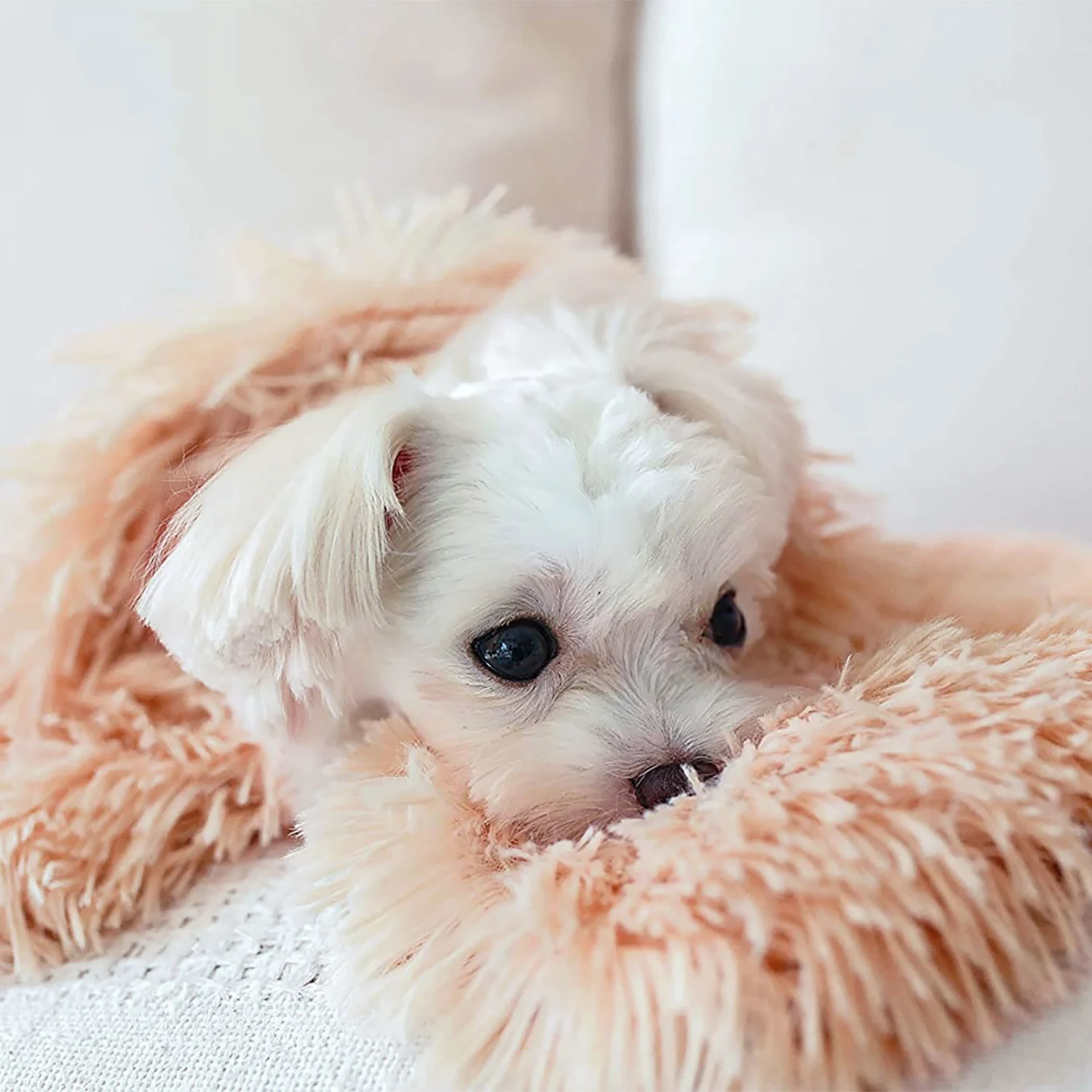 Pet Dog Cat Warm Long Plush Sleep Blanket Mat Bed Nest Pad Cushion