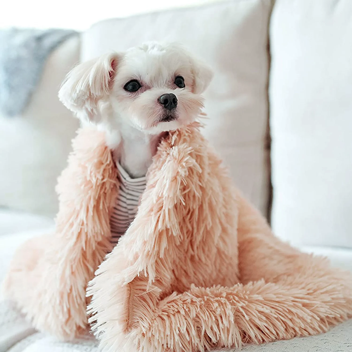 Pet Dog Cat Warm Long Plush Sleep Blanket Mat Bed Nest Pad Cushion