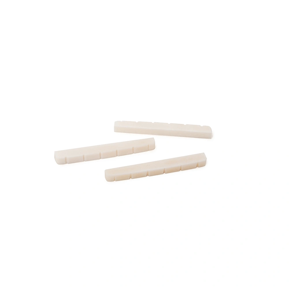 3pcs 6 String Bass Guitar Bone Nuts Slotted Guitar Parts Instrument Accessory DJ25 (Ivory)