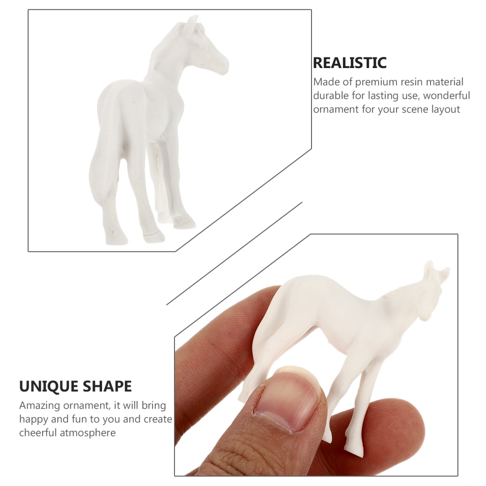 1pc Mini Simulation Horse Reptile Pet Box Resin Horse Landscaping Ornament