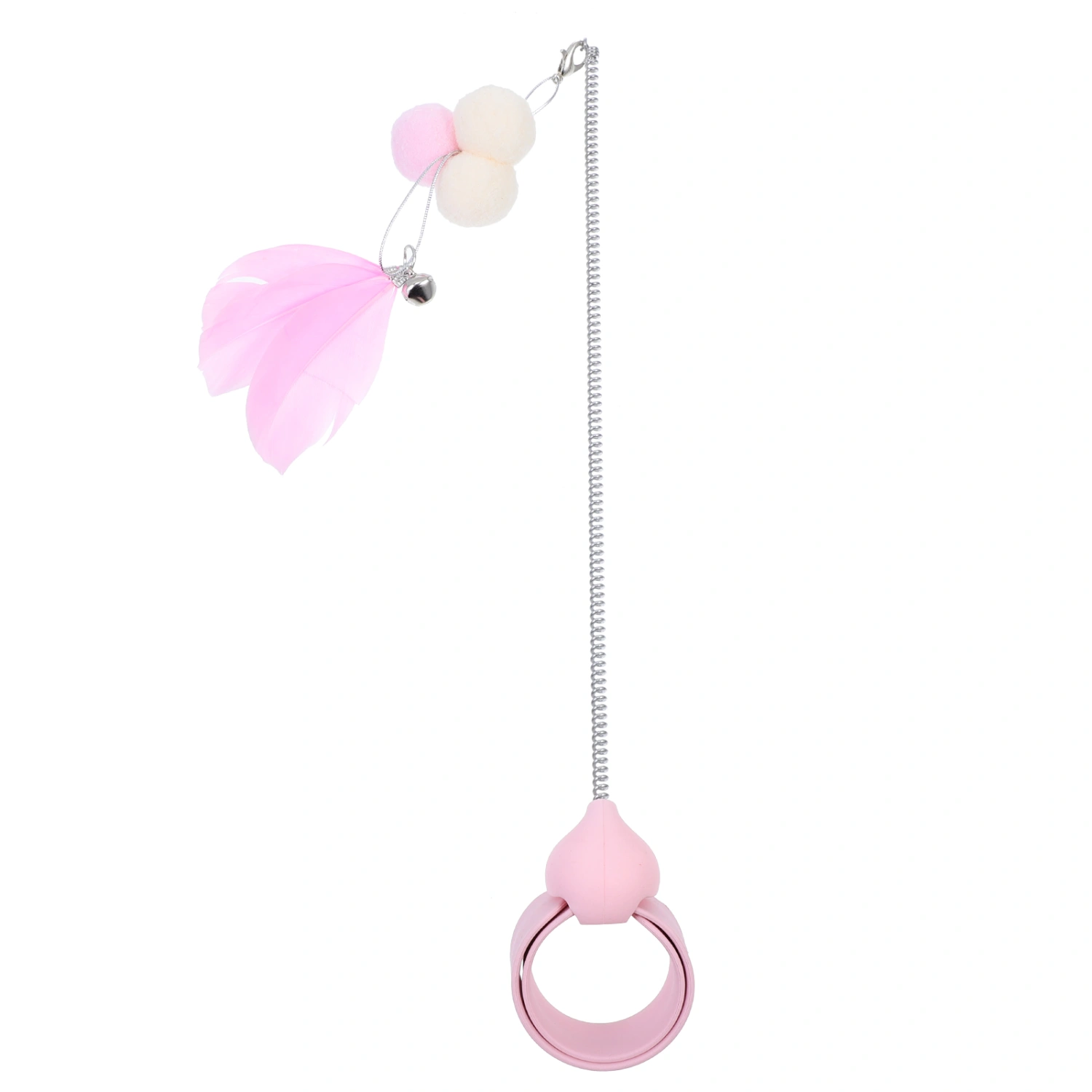 Cat Wand Toy Cat Teasing Toy Lovely Bell Design Cat Teaser Stick Portable Cat Interactive Toy