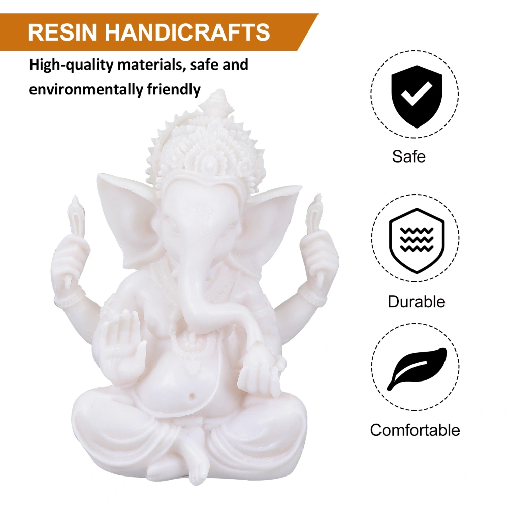 Ganesha Elephant Statue Handmade Sculpture Buddha Figurine Decoration Home Craft