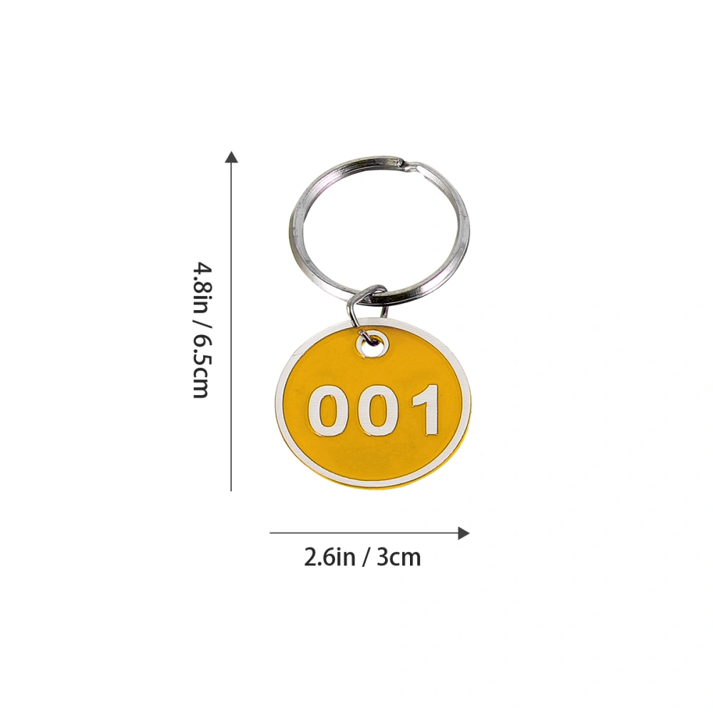 1 Pack/10pcs Key Tags with Ring Numbered ID Tags Keychain Number from 1 to 10