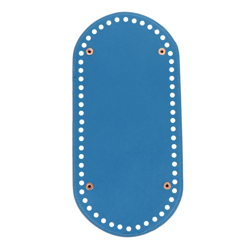 Fashion Cross Grain DIY Sewing Pouch Base Needle Crochet Bottom PU Leather Handmade Knitting Plate Accessories for Sewing Bag Purse Supplies (Blue)