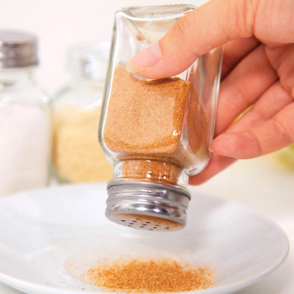 2PCS Glass Spice Jar Bottle Seasoning Pot Ingredient Bottle Kitchen Cruet Kitchen Supplies