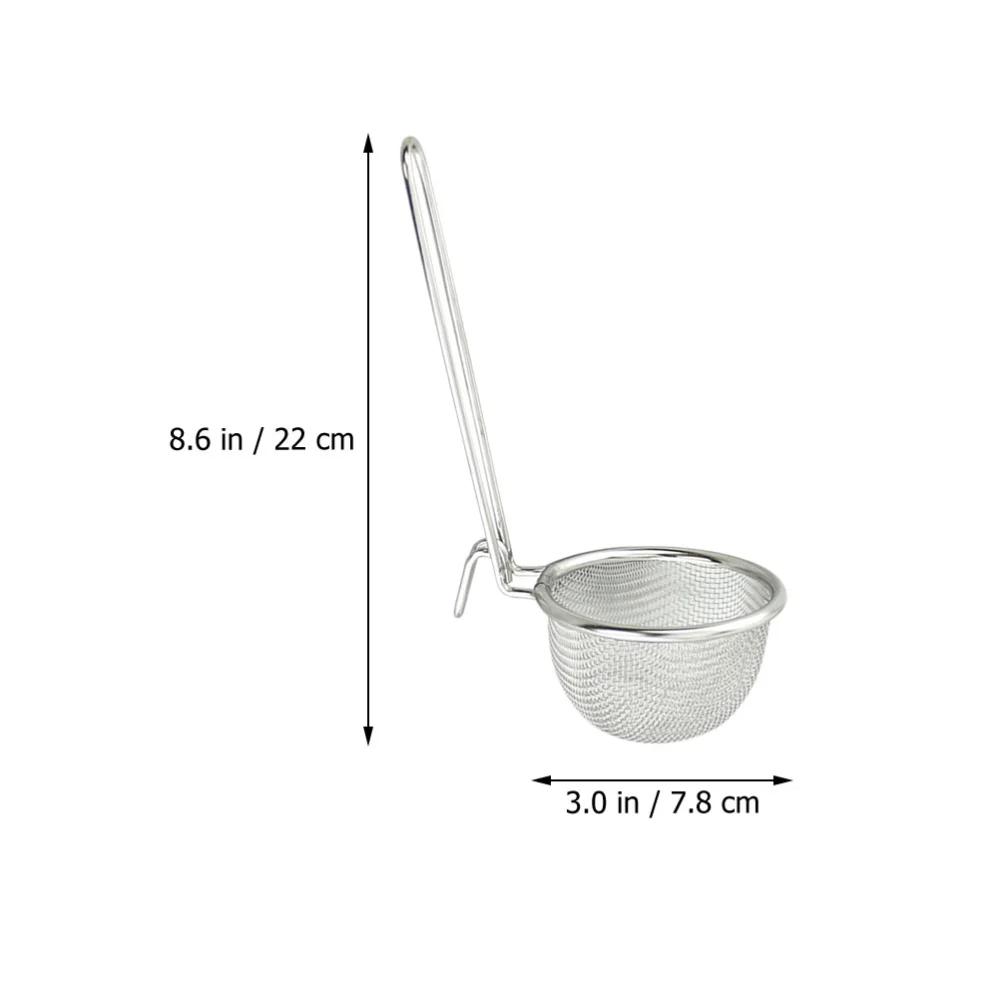 1Pc Stainless Steel Mesh Strainer Noodles Dumplings Colander for Kitchen Silver