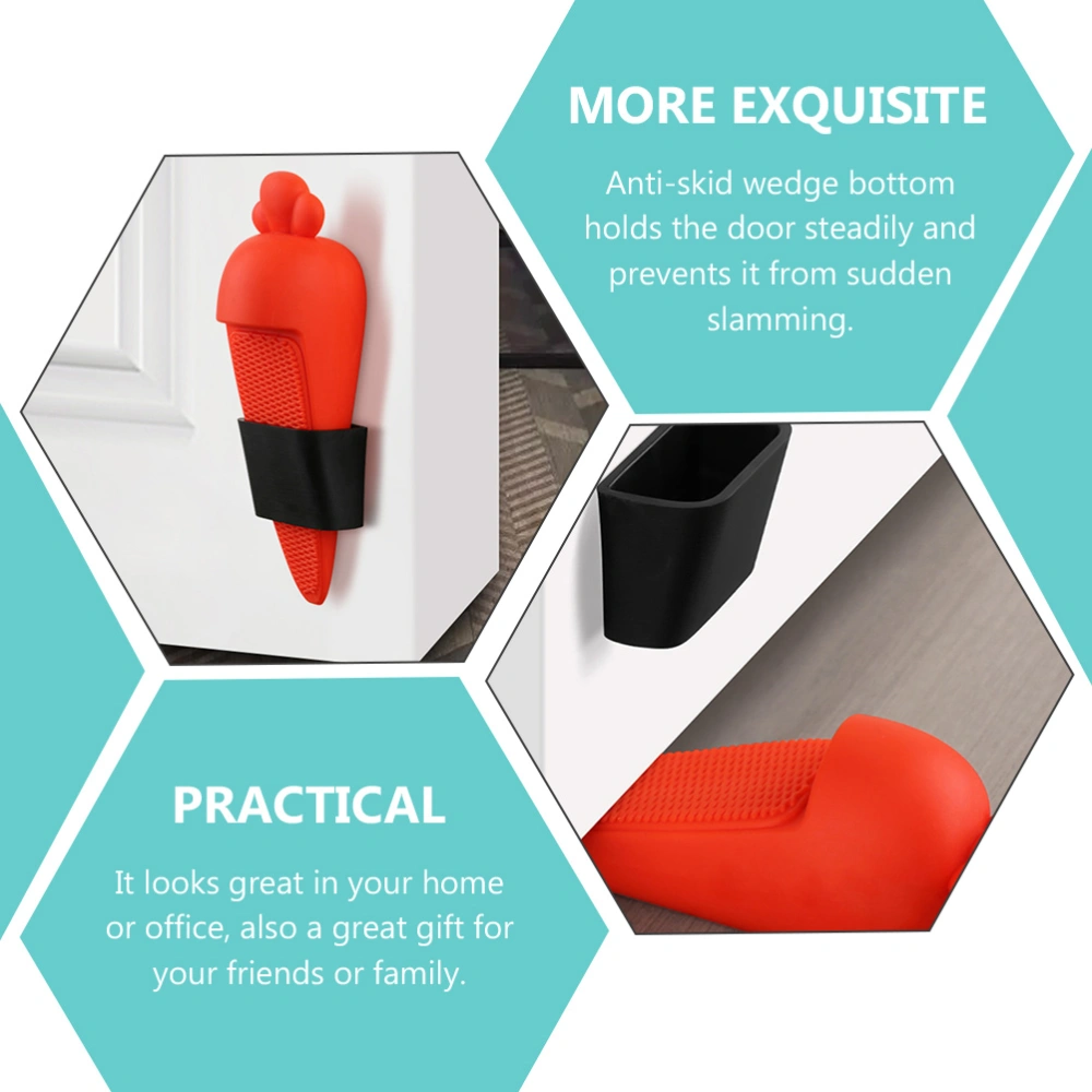 Silicone Door Stopper Carrot Shaped Door Stopper Anti-collision Door Buffer Door Wedge