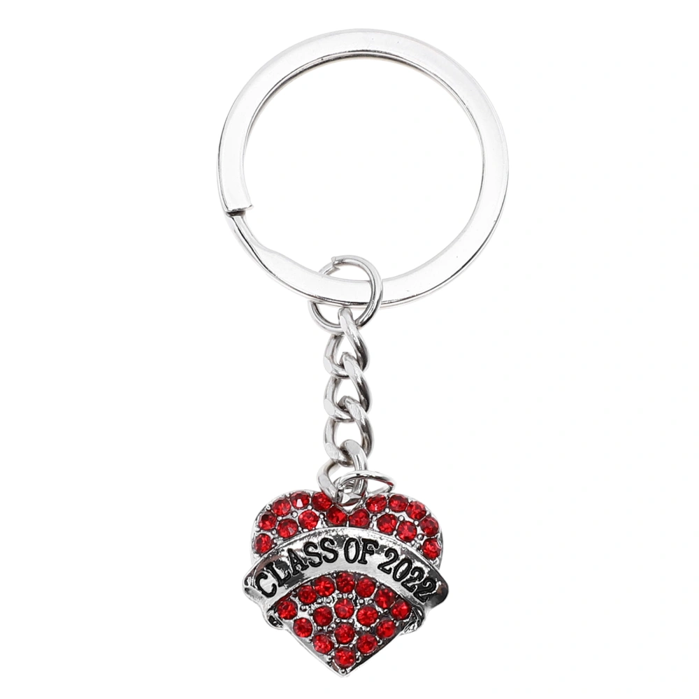  Graduation Key Chain Alloy Key Ring Heart Charm Circle Sweet Graduation Gift