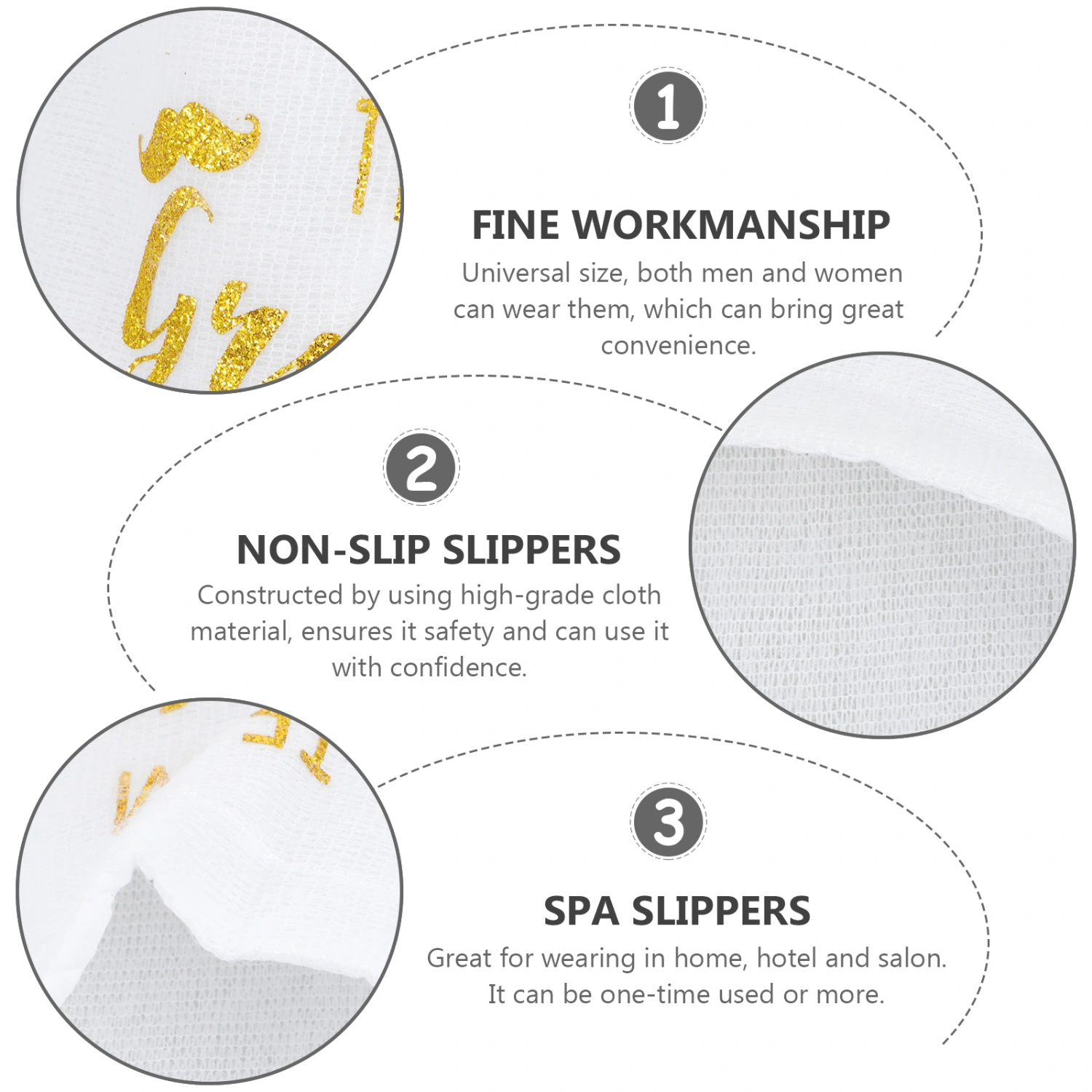 2 Pairs Practical Wedding Slippers Hotel Footwear Slippers Disposable Cloth Slippers