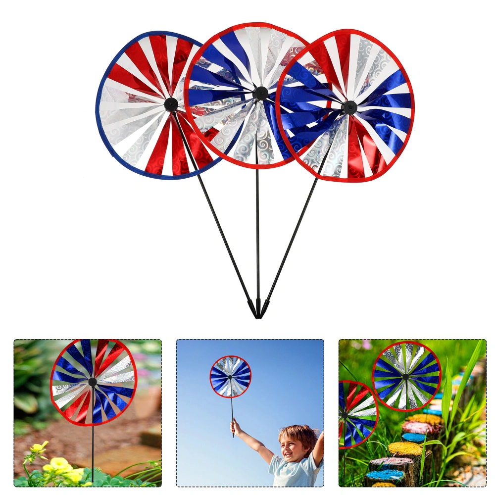 3pcs Colorful Windmills Children Pinwheel Playthings Outdoor Windmill Toys