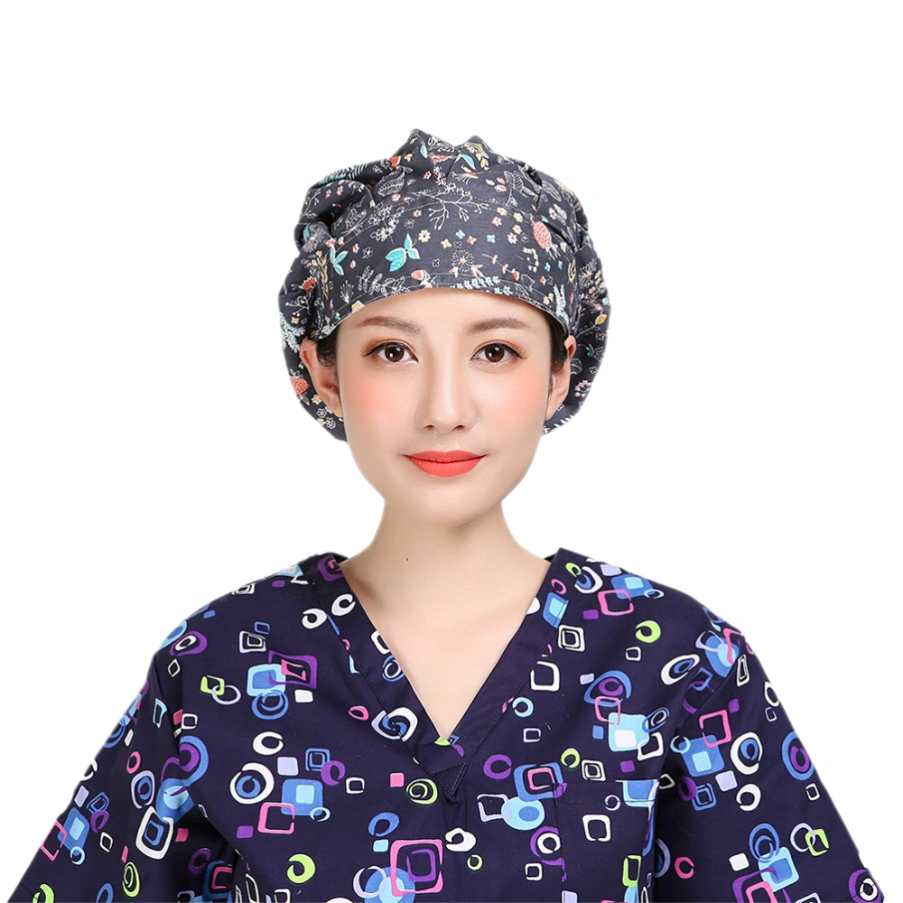 Adjustable Cotton Operating Room Flower Printing Working for Doctor Nurse