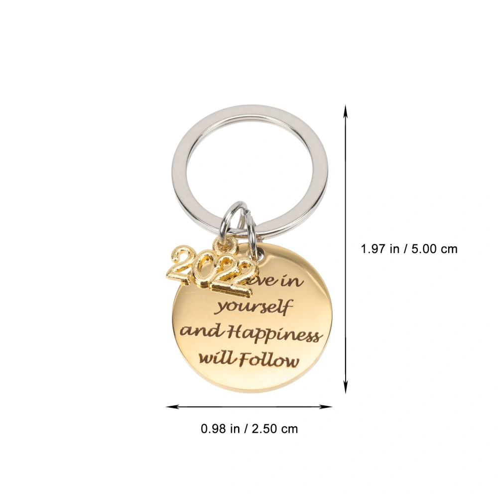 3PCS Inspirational Graduation Keychains Lettering Graduation Theme Key Rings