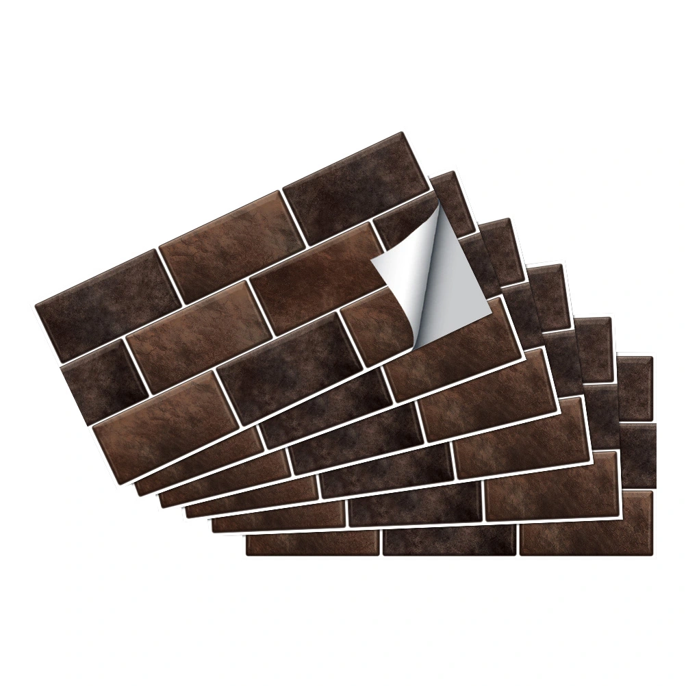 6pcs Self Adhesive Tile Wall Sticker Kitchen Bathroom Decor Wall Sticker