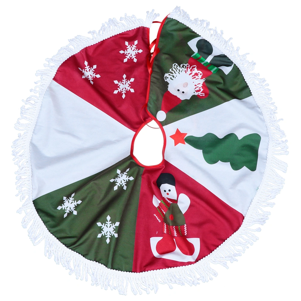 1Pc Creative Christmas Tree Skirt Xmas Tree Apron Christmas Decoration