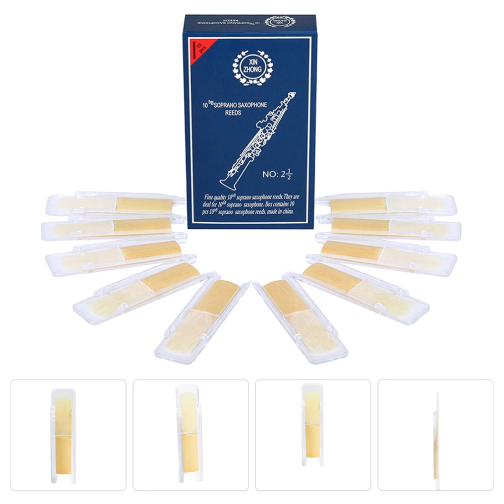 10pcs Saxophone Reeds 2.5 Reeds Musical Instrument Saxophone Accessories