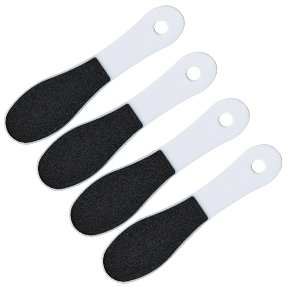 4pcs Plastic Handle Double Side Pedicure Calluses Remover Foot File