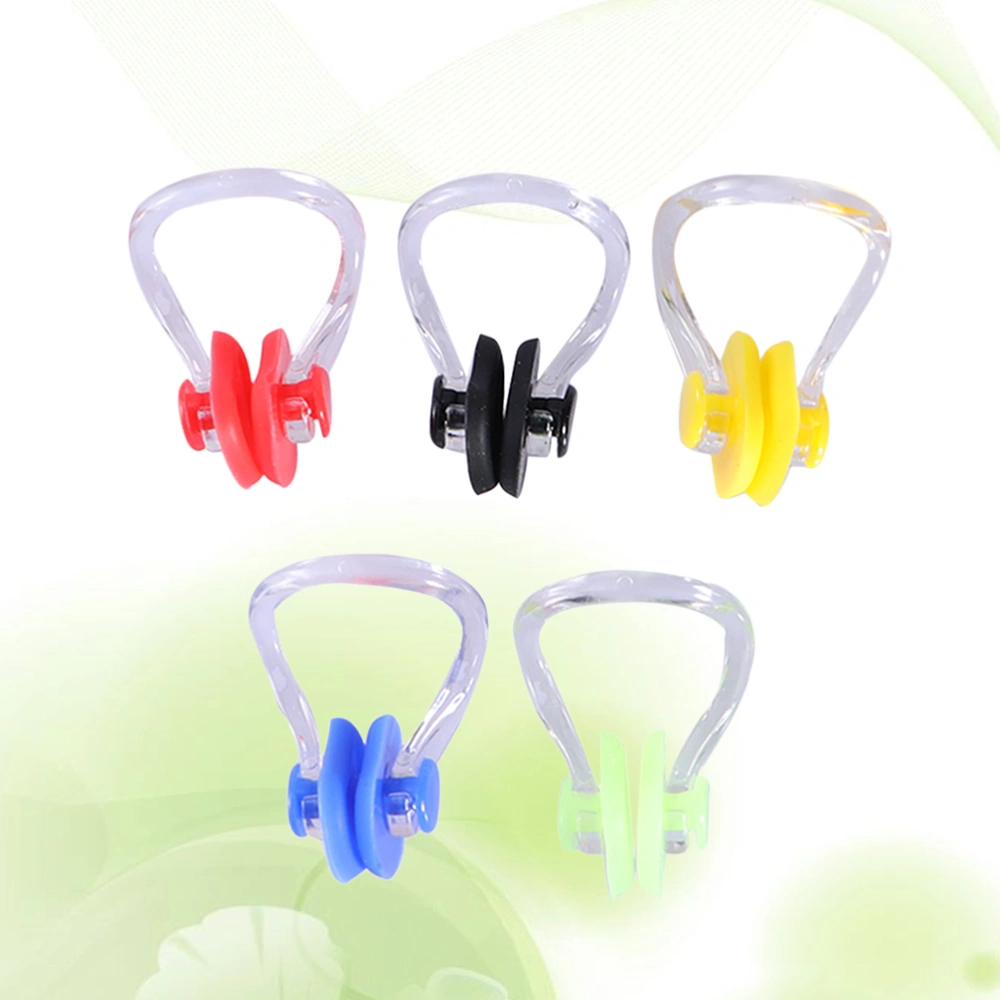 14Pcs Nose Clips Anti-slip Portable Practical Waterproof Swimming Silicone Nose Clips(Mixed Color)