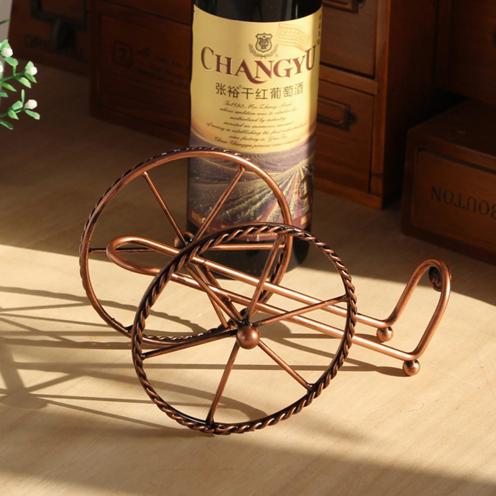 Handmade Plating Wine Holder Plated Table Bottle Holder Iron Wine Display Rack Home Accessory