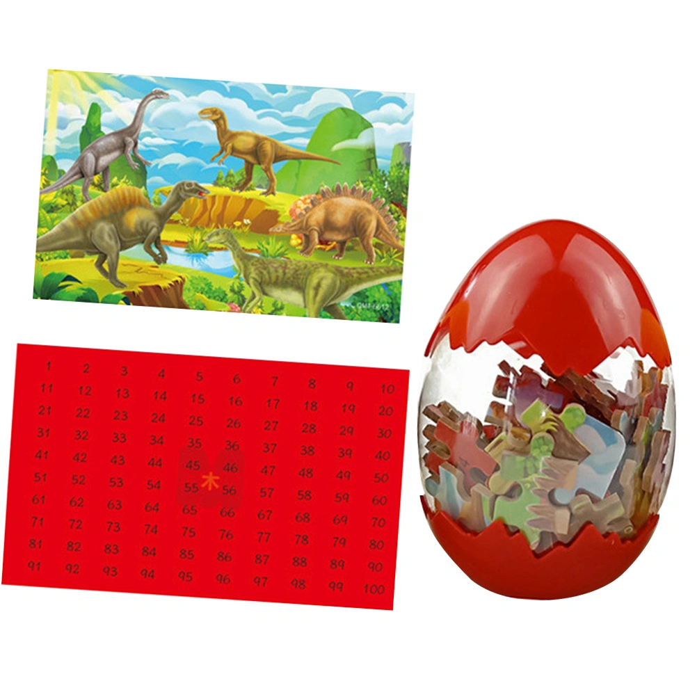 60pcs of One Set Cartoon Animal Puzzles Educational Toy Wooden Dinosaur Jigsaw for Kids (QMJ-6612)