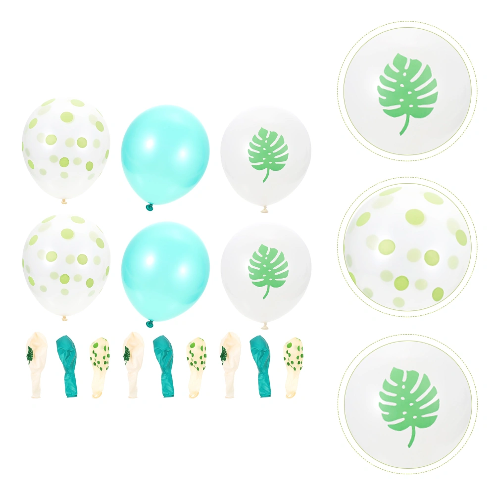 15Pcs Creative Hawaiian Latex Balloons Summer Party Balloons Photography Props