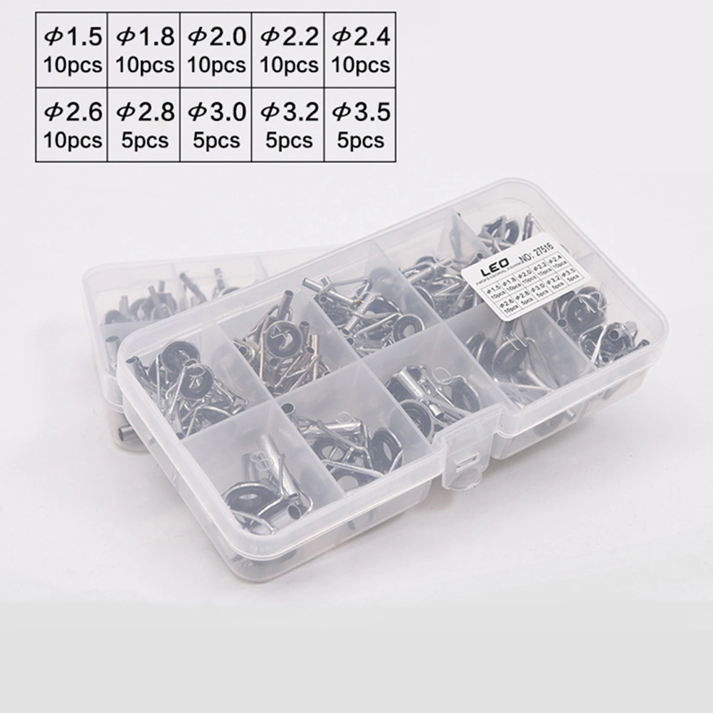 80pcs Fishing Rod DIY Set Kits Guides Tip Rings Variety of Sizes Accessories