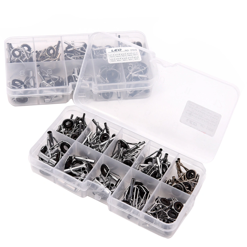 80pcs Fishing Rod DIY Set Kits Guides Tip Rings Variety of Sizes Accessories