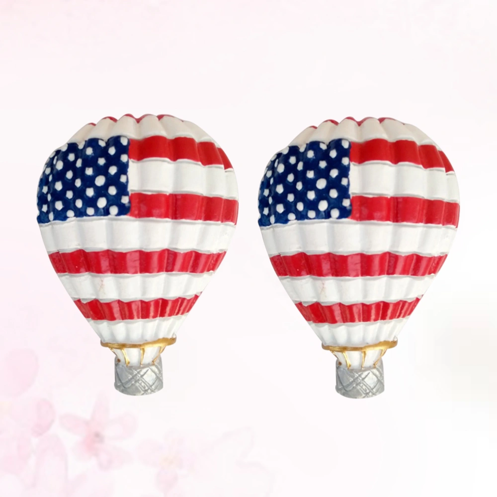 2pcs Hot Air Balloon Shaped Fridge Stickers Creative Refrigerator Magnets Sticker Home Decoration for Office Indoor (America)