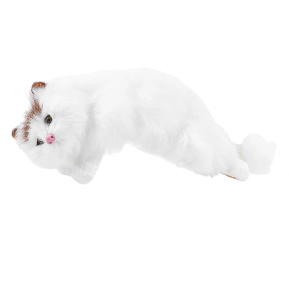 Simulated Climbing Cat Man Made Animal Adornaments Animal Figurines Collection Toy Home Office Decoration Craft Gift- Left