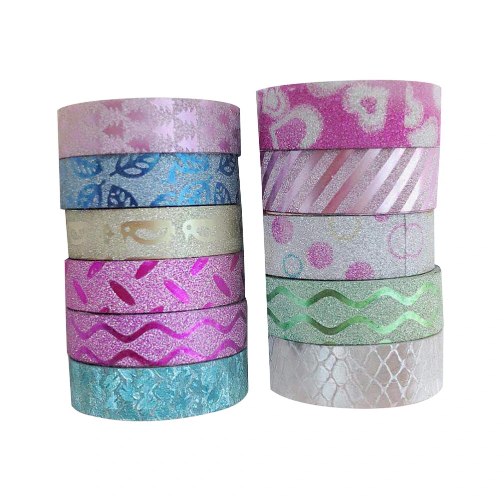 6 Rolls Paper Tape Colorful Hand Account Tape Diy Sticky Paper Tapes for Kid Child