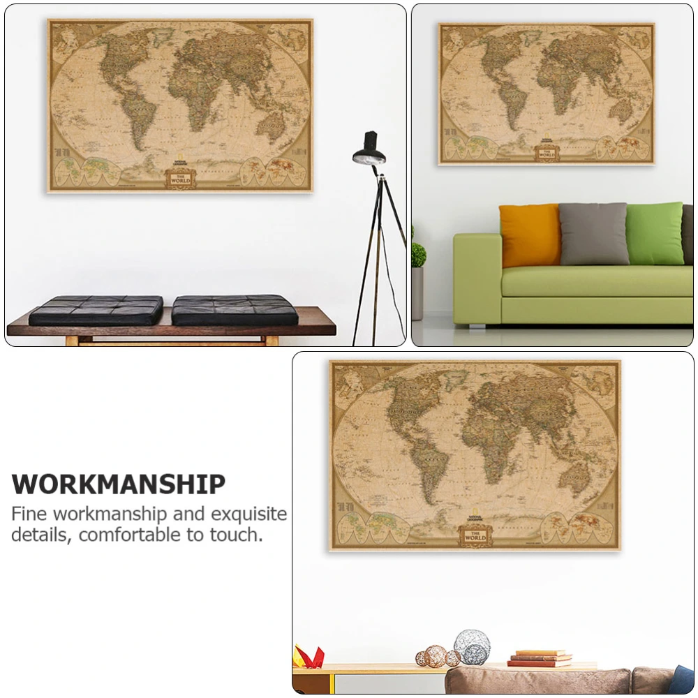 1Pc World Map Wall Picture Decorative Wall Poster Beautiful Wall Art Painting